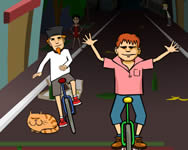 BMX biciklis - Frat boy unicycle relay